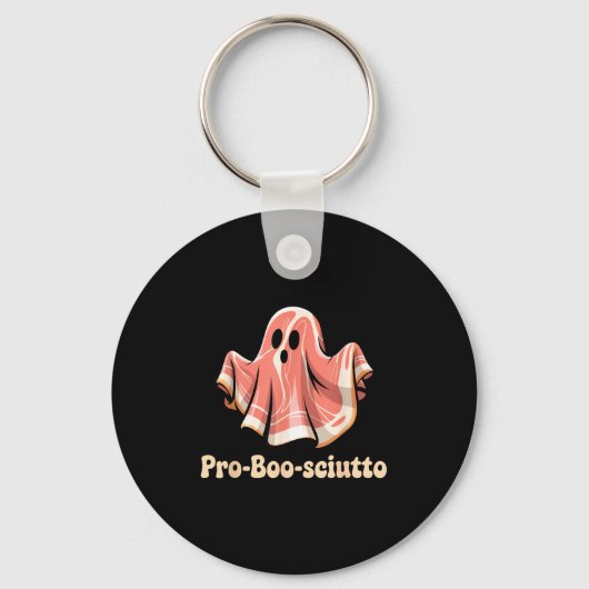 Pro Boo Sciutto Funny Italian Halloween Ghost Pros Sleutelhanger (Voorkant)