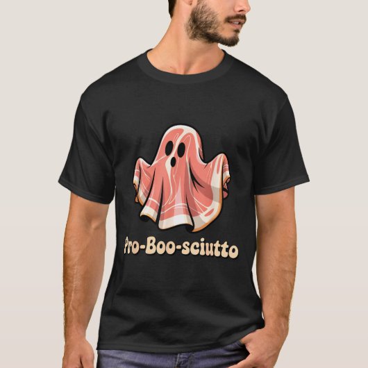 Pro Boo Sciutto Funny Italian Halloween Ghost Pros T-shirt (Voorkant)