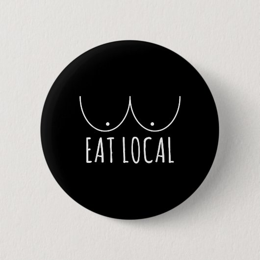 Pro Borstvoeding Eet Lokaal Grappige Borstvoeding Ronde Button 5,7 Cm (Voorkant)