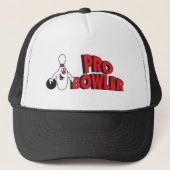 Pro Bowler 🎳 Bowling Pin Trucker Pet (Voorkant)