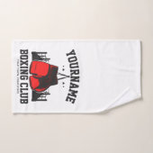 Pro Boxer ADD NAME Rode Handschoenen Boksen Ring T Bad Handdoek (Handdoek)