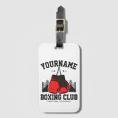 Pro Boxer ADD NAME Rode Handschoenen Boksen Ring T Bagagelabel (Voorkant (verticaal))