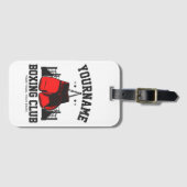 Pro Boxer ADD NAME Rode Handschoenen Boksen Ring T Bagagelabel (Voorkant (horizontaal))