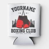 Pro Boxer ADD NAME Rode Handschoenen Boksen Ring T Blikjeskoeler (Voorkant)