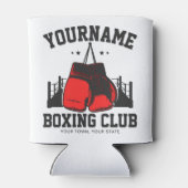 Pro Boxer ADD NAME Rode Handschoenen Boksen Ring T Blikjeskoeler (Achterkant)