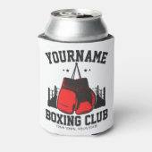 Pro Boxer ADD NAME Rode Handschoenen Boksen Ring T Blikjeskoeler (Blikje Achterkant)