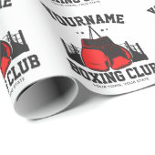 Pro Boxer ADD NAME Rode Handschoenen Boksen Ring T Cadeaupapier (Rol Hoek)