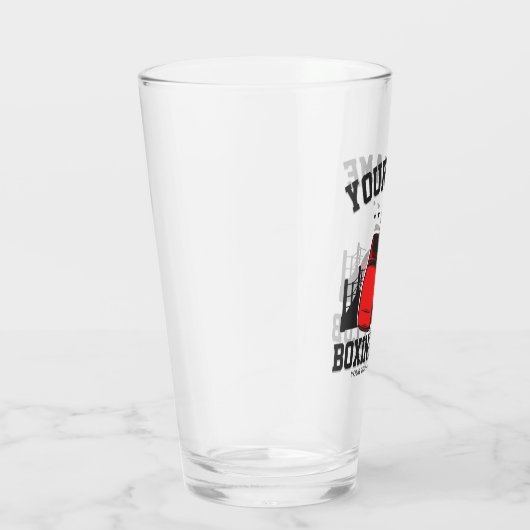 Pro Boxer ADD NAME Rode Handschoenen Boksen Ring T Glas (Rechts)