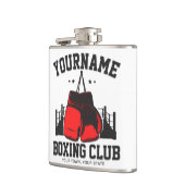 Pro Boxer ADD NAME Rode Handschoenen Boksen Ring T Heupfles (Links)