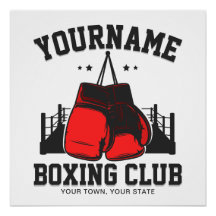 Pro Boxer ADD NAME Rode Handschoenen Boksen Ring T