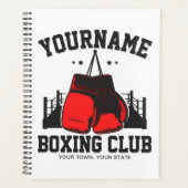 Pro Boxer ADD NAME Rode Handschoenen Boksen Ring T Planner (Voorkant)