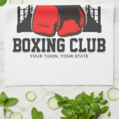 Pro Boxer ADD NAME Rode Handschoenen Boksen Ring T Theedoek (Gevouwen)