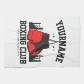 Pro Boxer ADD NAME Rode Handschoenen Boksen Ring T Theedoek (Horizontaal)