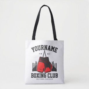 Pro Boxer ADD NAME Rode Handschoenen Boksen Ring T Tote Bag