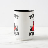 Pro Boxer ADD NAME Rode Handschoenen Boksen Ring T Tweekleurige Koffiemok (Center)