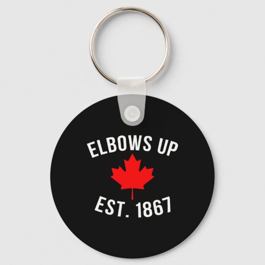 Pro Canada Elbows Up Opgericht 1867  Sleutelhanger (Voorkant)