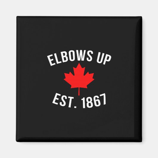 Pro Canada Ellebogen Omhoog Opgericht 1867  Magneet (Voorkant)