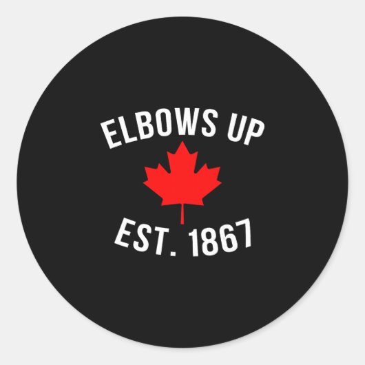 Pro Canada ellebogen omhoog, opgericht in 1867 Ronde Sticker (Voorkant)