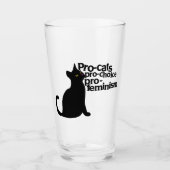 pro-cats pro-choice pro-feminism glas (Voorkant)