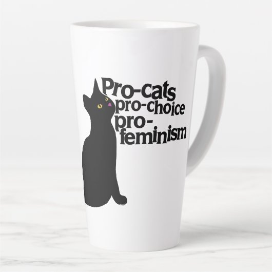 pro-cats pro-choice pro-feminism latte mok (Rechterhoek)