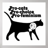 Pro Cats pro Choice pro feminisme Poster (Voorkant)