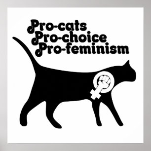 Pro Cats pro Choice pro feminisme Poster