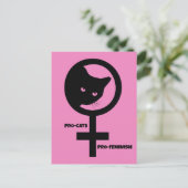 Pro Cats Pro Feminism Briefkaart (Staand voorkant)