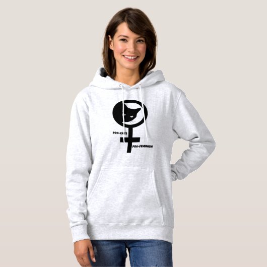 Pro Cats Pro Feminism Hoodie (Voorkant volledig)