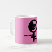 Pro Cats Pro Feminism Koffiemok (Voorkant links)