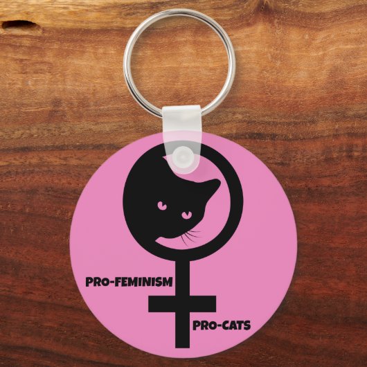 Pro Cats Pro Feminism Sleutelhanger (Voorkant)