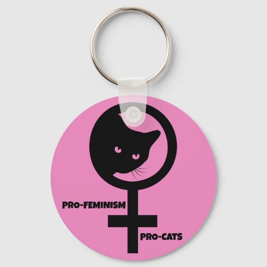 Pro Cats Pro Feminism Sleutelhanger (Achterkant)