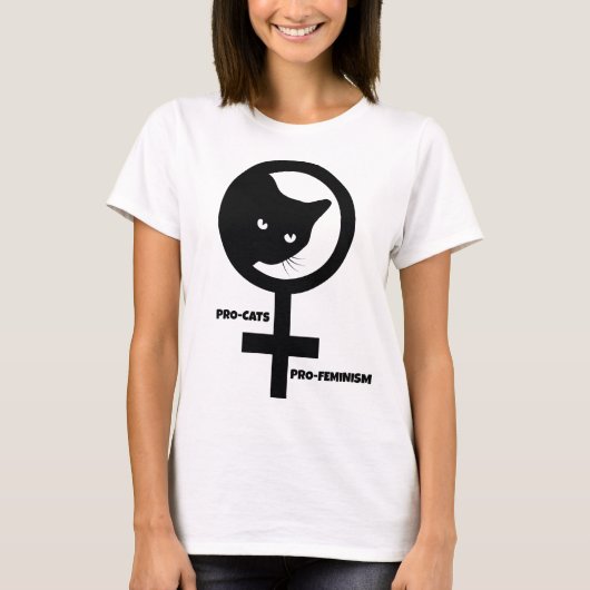Pro Cats Pro Feminism T-shirt (Voorkant)