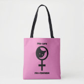 Pro Cats Pro Feminism Tote Bag (Voorkant)