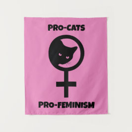 Pro Cats Pro Feminism Wandkleed
