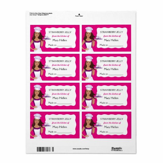 Pro Chef Baking Goods  Etiket (Full Sheet)