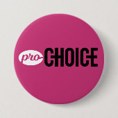 Pro-Choice 3-inch roze Button Pin (Voorkant)