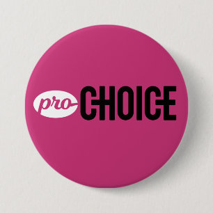 Pro-Choice 3-inch roze Button Pin