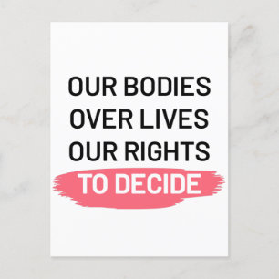 Pro Choice Aboration Rights Design Briefkaart