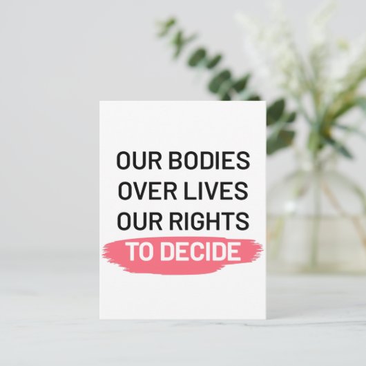 Pro Choice Aboration Rights Design Briefkaart (Staand voorkant)