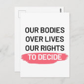 Pro Choice Aboration Rights Design Briefkaart (Voorkant / Achterkant)