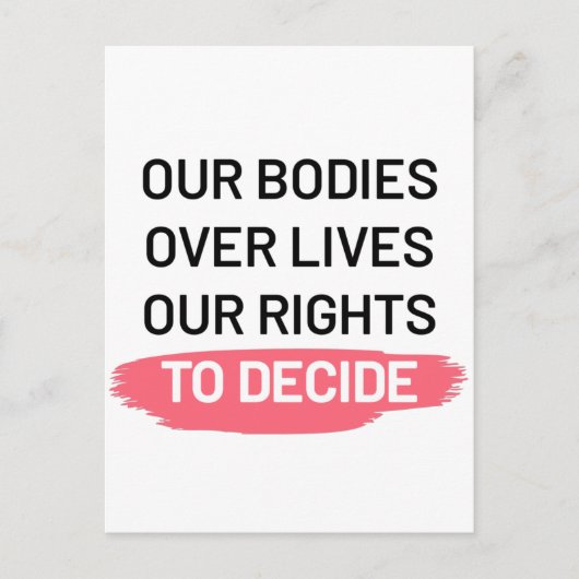Pro Choice Aboration Rights Design Briefkaart (Voorkant)