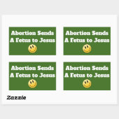 Pro Choice Abortus Jezus Foetus Reproductief Recht Rechthoekige Sticker (Vel)