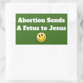 Pro Choice Abortus Jezus Foetus Reproductief Recht Rechthoekige Sticker (Tas)