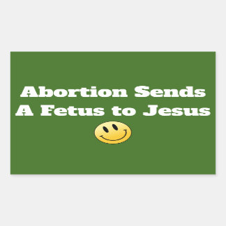 Pro Choice Abortus Jezus Foetus Reproductief Recht Rechthoekige Sticker