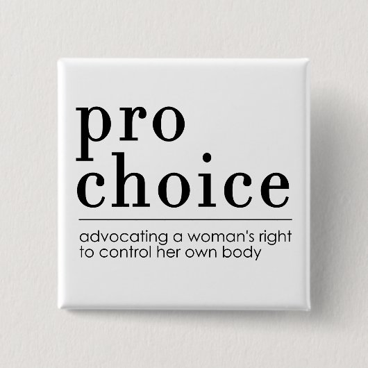 Pro-Choice Advocating for Women's Right to Choose Vierkante Button 5,1 Cm (Voorkant)