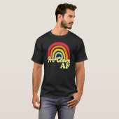 Pro Choice Af Rainbow Retro T-shirt (Voorkant volledig)