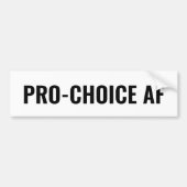 Pro Choice AF-rechten voor zwarte abortus Bumpersticker (Voorkant)