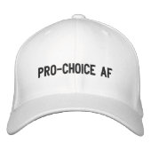 Pro Choice AF zwart-wit aangepast minimalistisch Geborduurde Pet (Voorkant)