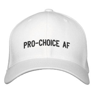 Pro Choice AF zwart-wit aangepast minimalistisch Geborduurde Pet