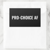 Pro Choice AF zwarte abortusrechten Rechthoekige Sticker (Tas)